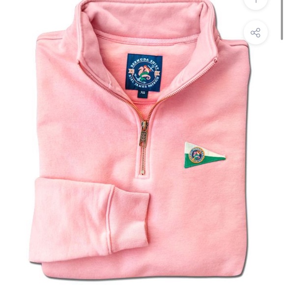 Kiel James Patrick Tops - KJP Hamilton Regatta pink quarter zip